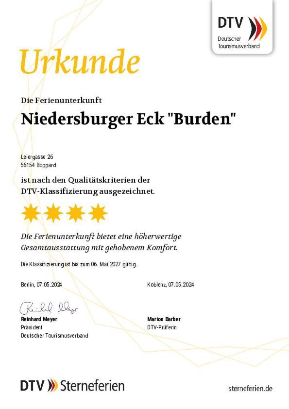 博帕德Niedersburger Eck, Wandern, Radfahren, Geniessen, Erholen公寓 外观 照片
